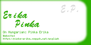 erika pinka business card